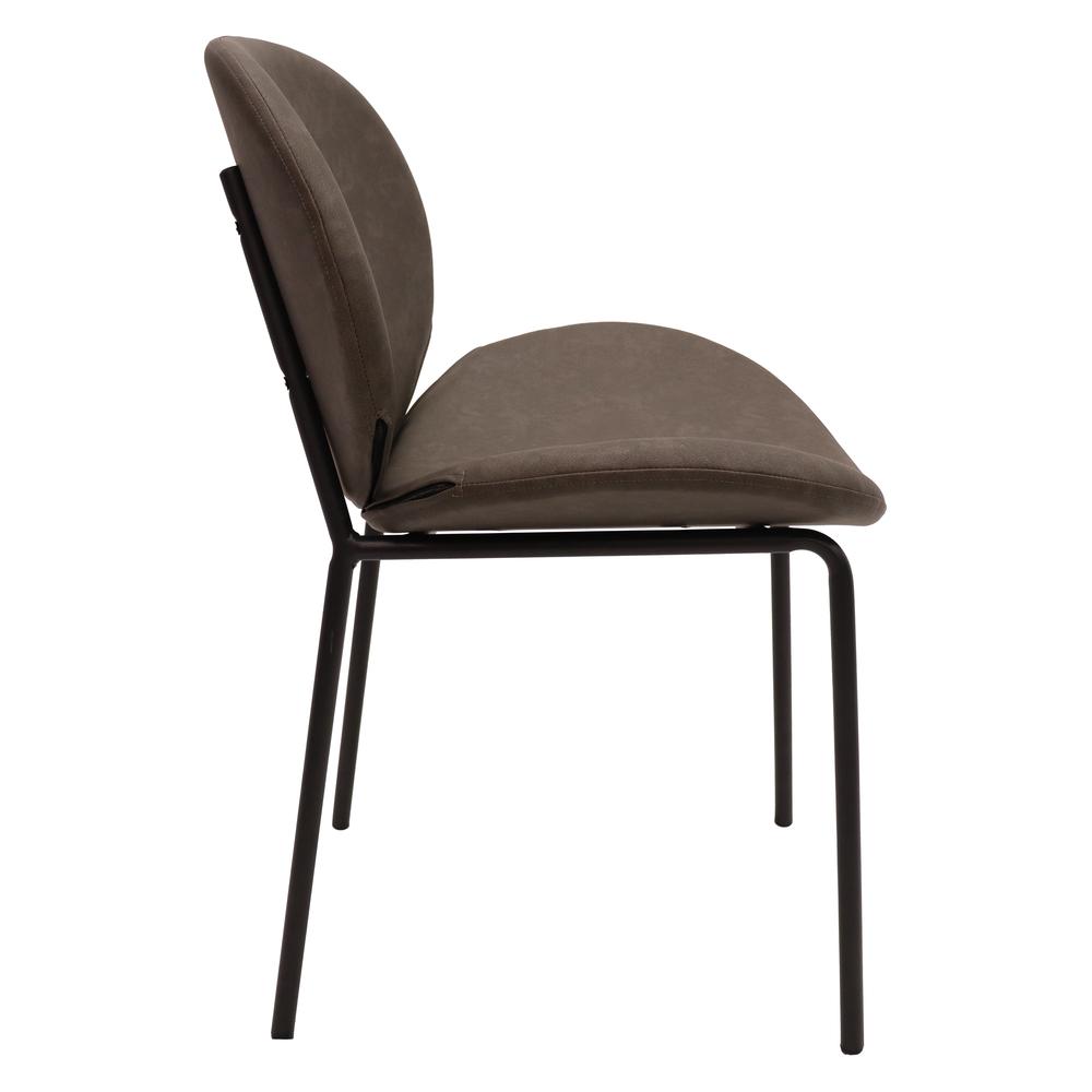 Dining Side Chair with Upholstered Faux Leather Seat. Picture 4