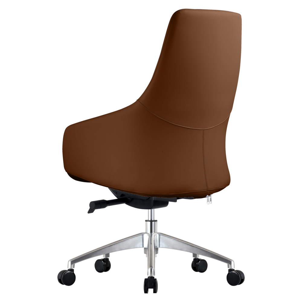 Celeste Series Office Chair in Dark Brown Leather. Picture 3