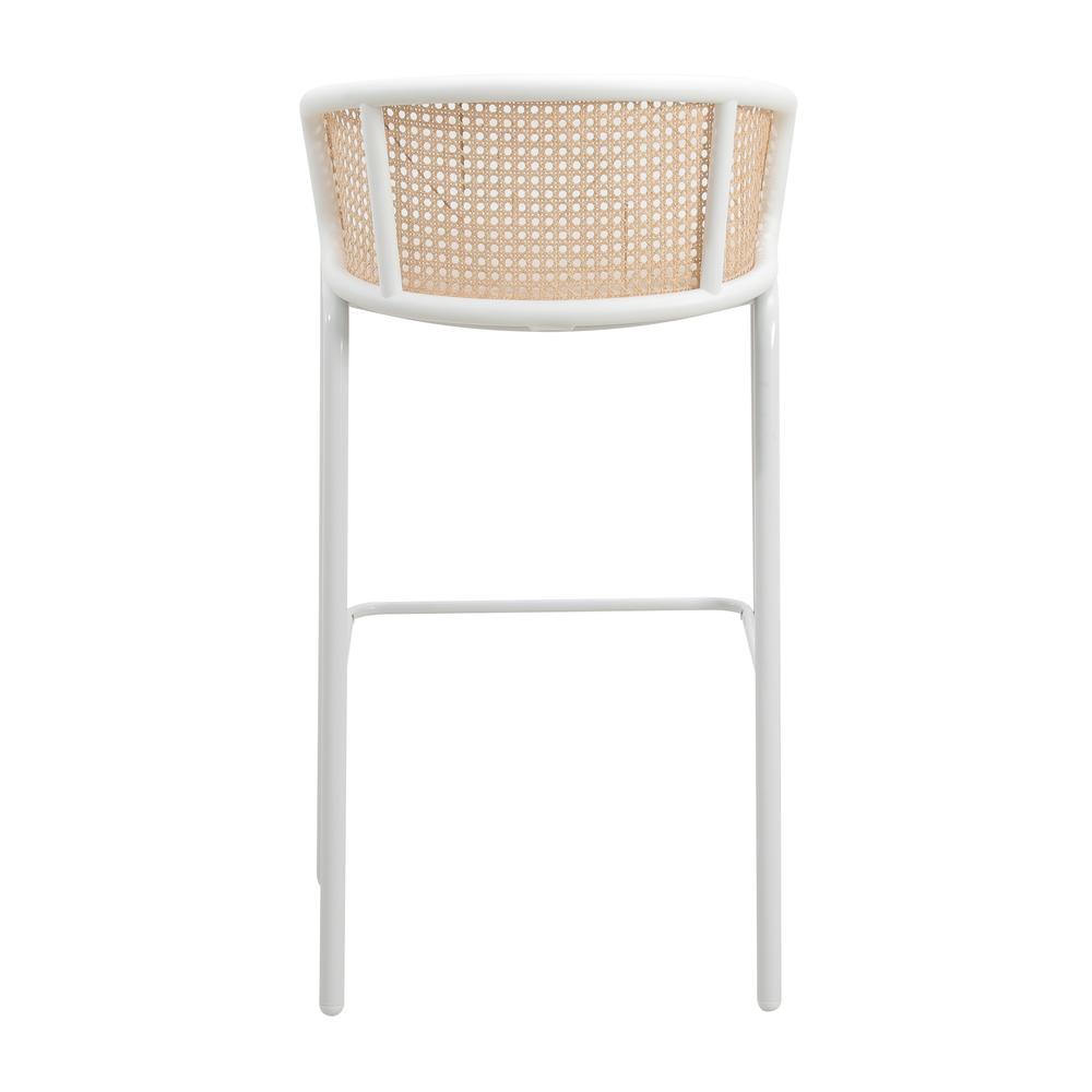 Seat and White Powder Coated Steel Frame, Set of 2. Picture 5