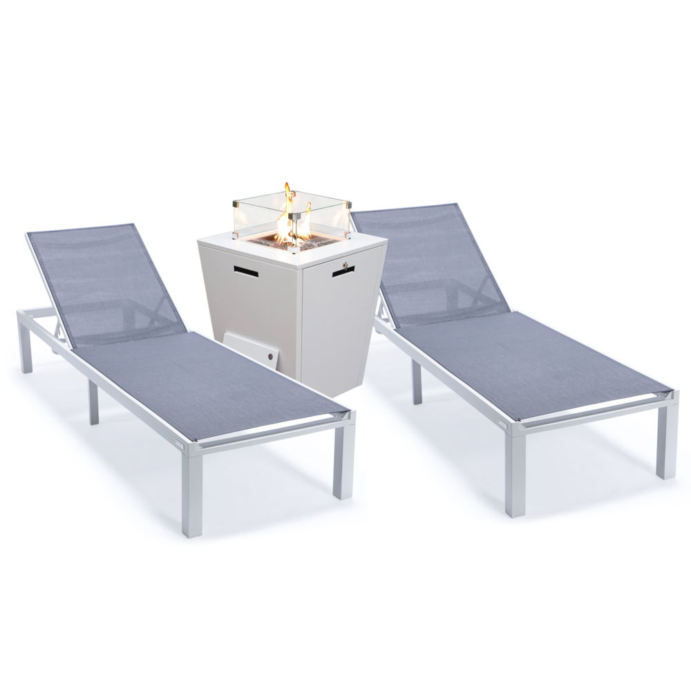 Aluminum Outdoor Patio Chaise Lounge Chair Set of 2. Picture 1