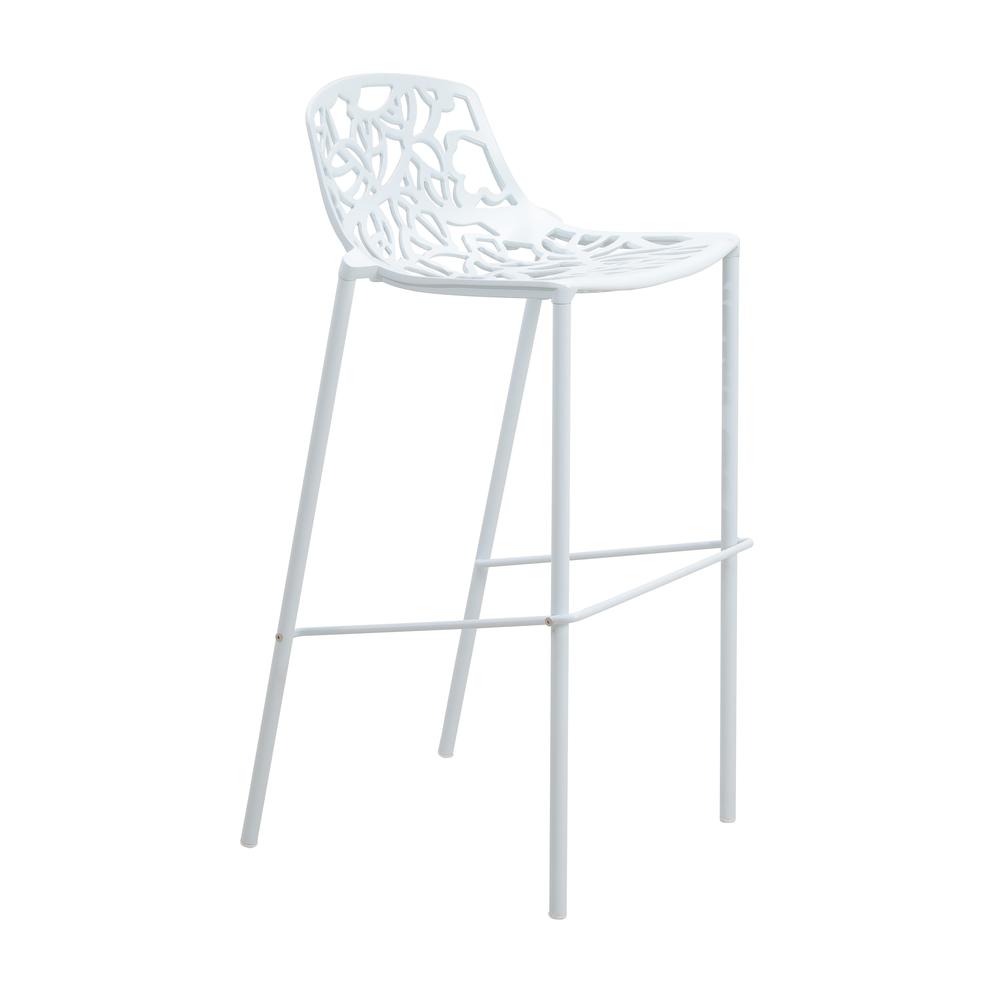 Aluminum Bar Stool with Powder Coated Frame and Footrest. Picture 1