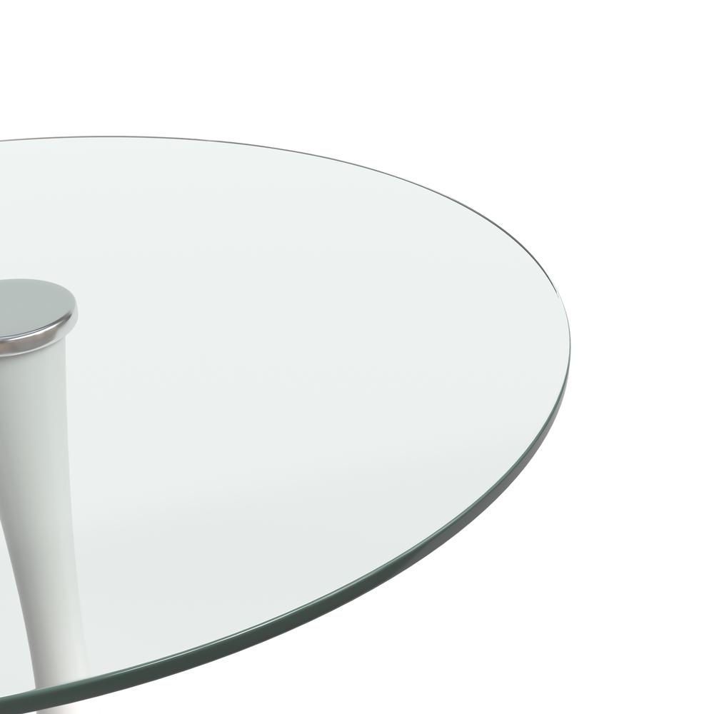 Bristol - Bistro Table White Base with Glass top. Picture 7