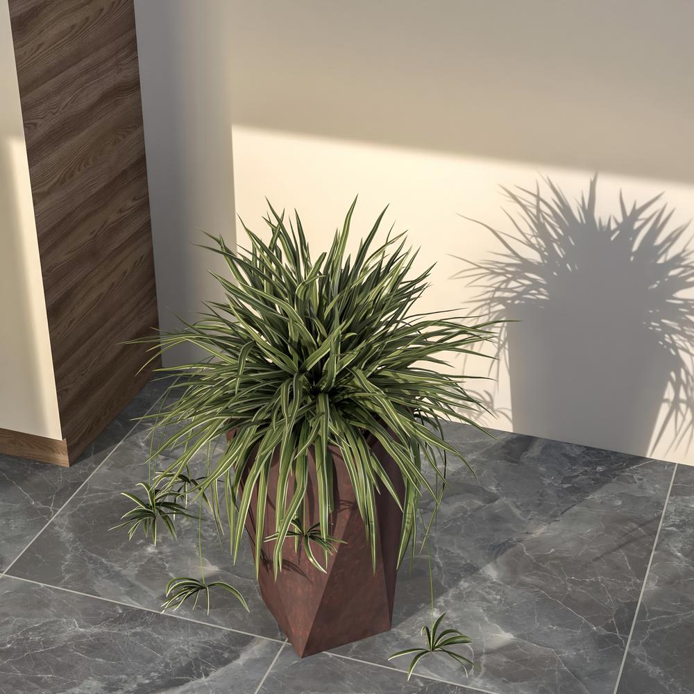 Aloe Series PolyStone Planter in Brown, 13 x 13, 24 High. Picture 6