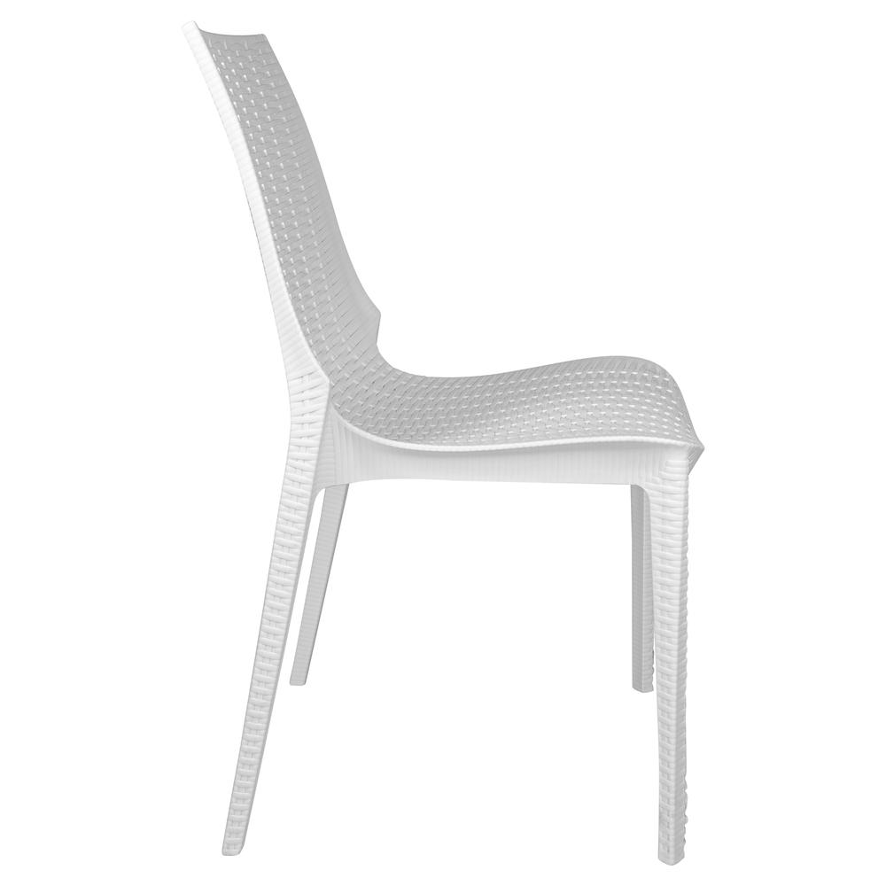 Kent Outdoor Patio Plastic Dining Chair, Set of 4. Picture 4