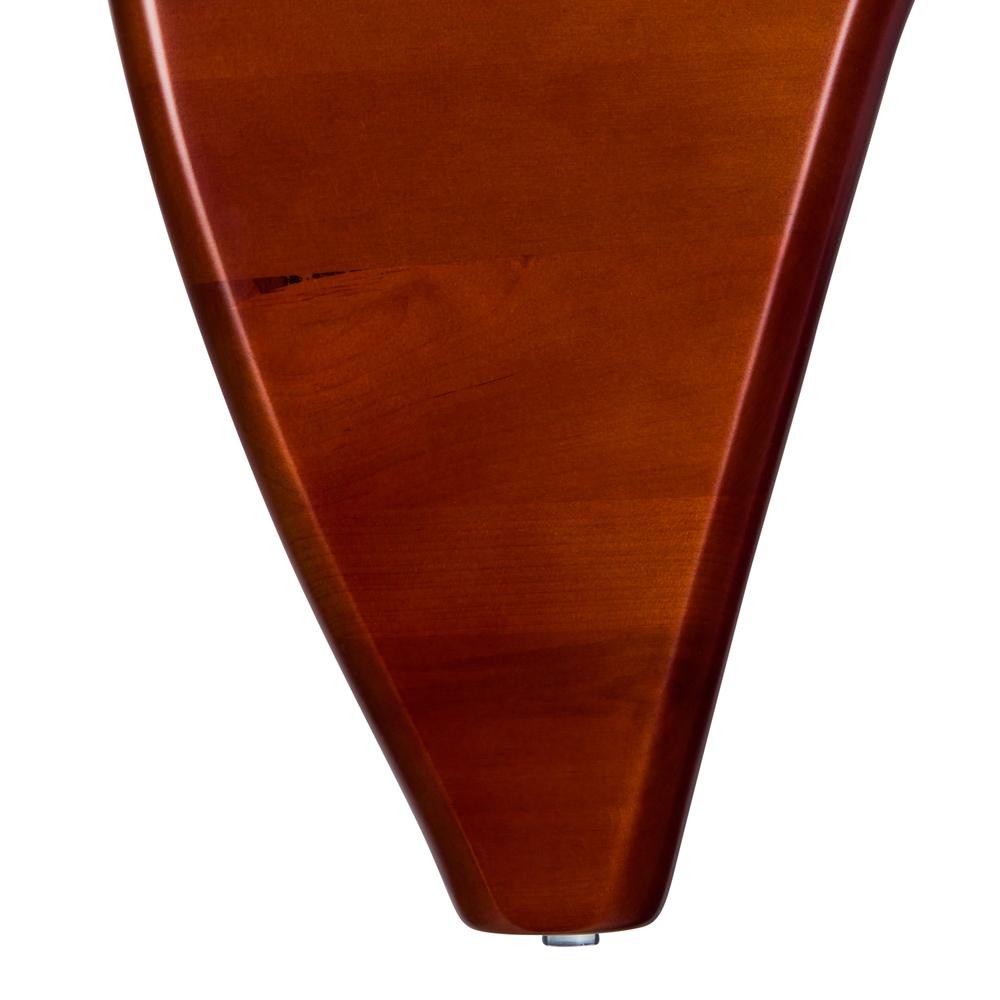 LeisureMod Imperial Triangle Coffee Table Base, Cherry. Picture 3