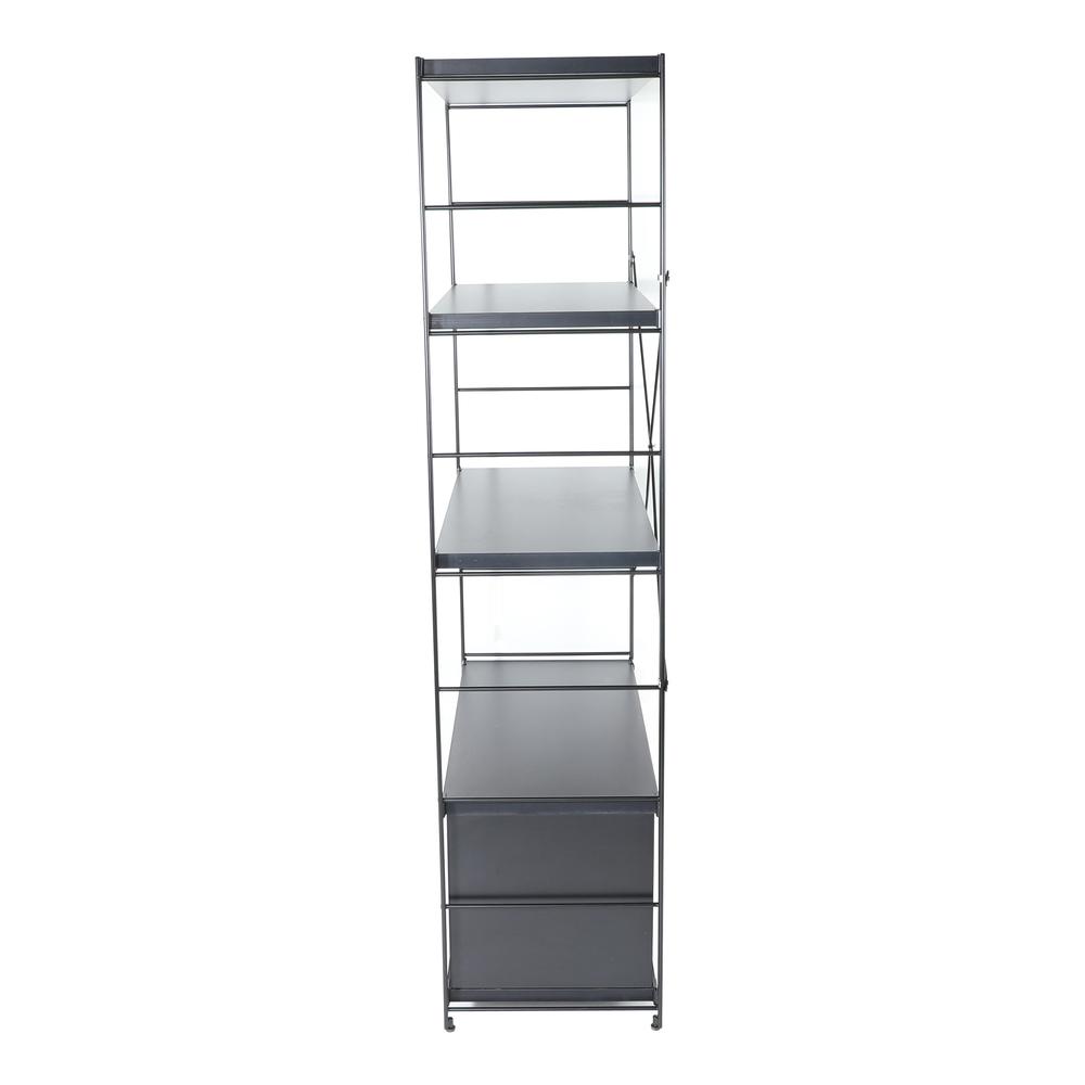 Brentwood Etagere Bookcase with Black Powder Coated Steel Frame. Picture 4