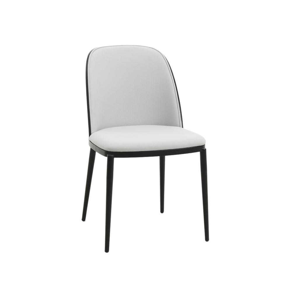 Dining Side Chair with Velvet Seat and Steel Frame Set of 4. Picture 2