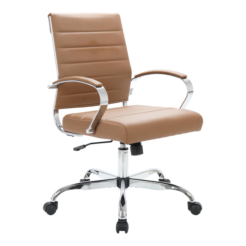 LeisureMod Benmar Leather Office Chair BO19BRL. Picture 1
