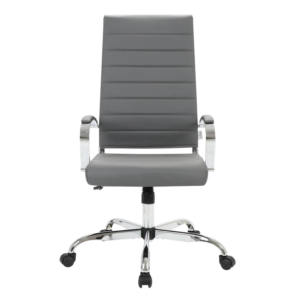 LeisureMod Benmar High-Back Leather Office Chair BOT19GRL. Picture 2
