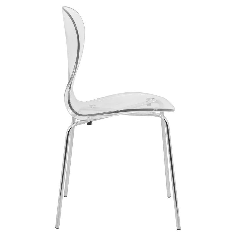 Modern Oyster Transparent Side Chair. Picture 5