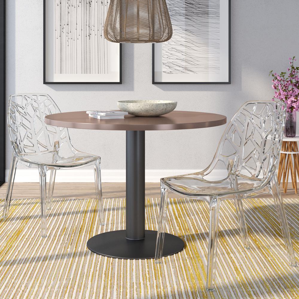 Cornelia Modern Spring Cut-Out Tree Design Stackable Dining Chair. Picture 10