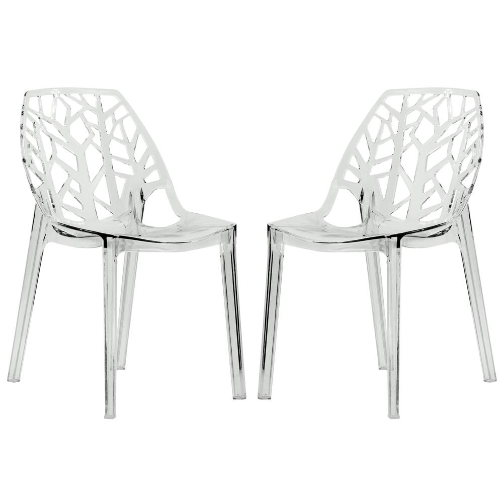 Cornelia Modern Spring Cut-Out Tree Design Stackable Dining Chair. Picture 7