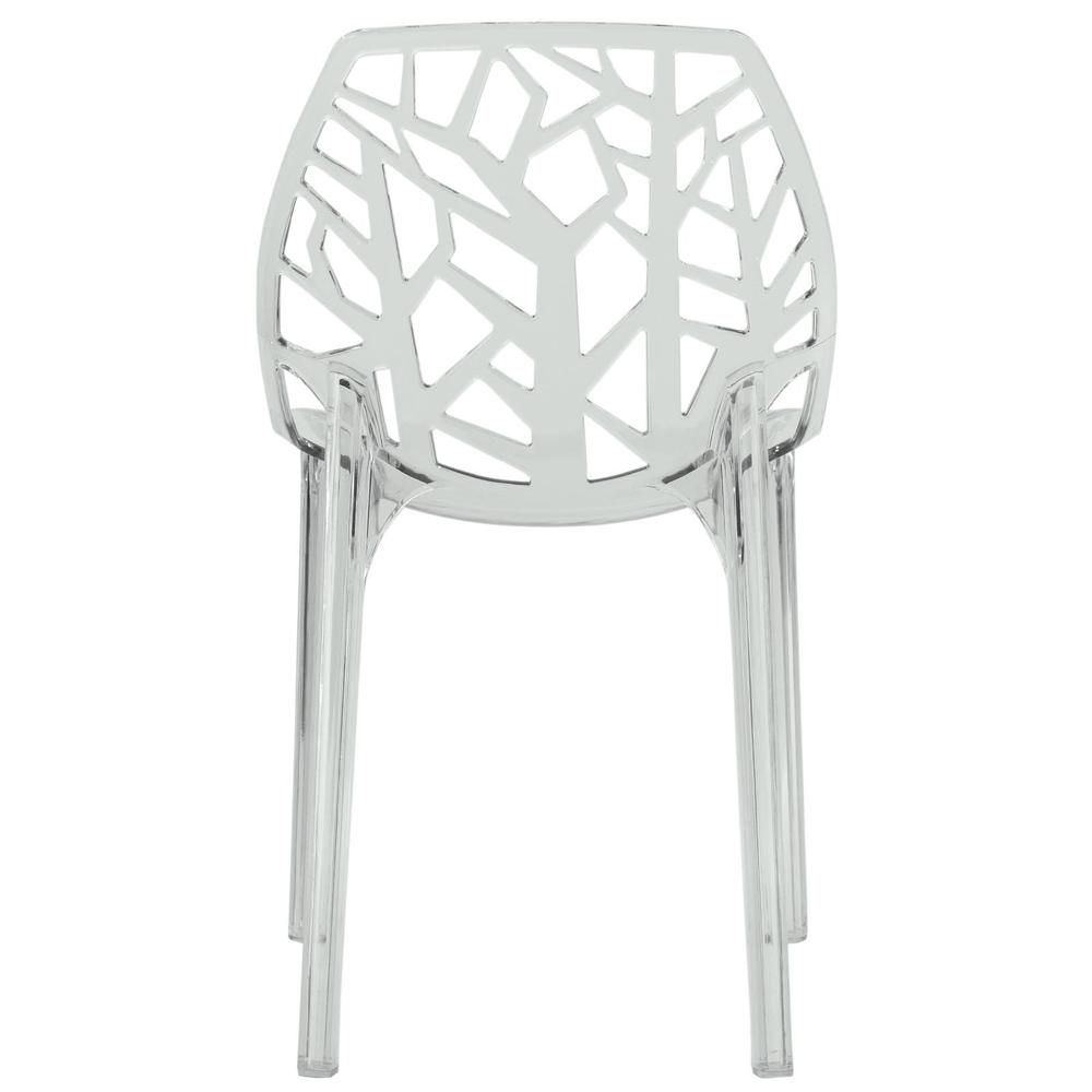 Cornelia Modern Spring Cut-Out Tree Design Stackable Dining Chair. Picture 14