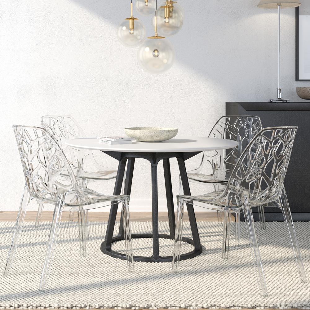 Cornelia Modern Spring Cut-Out Tree Design Stackable Dining Chair. Picture 18