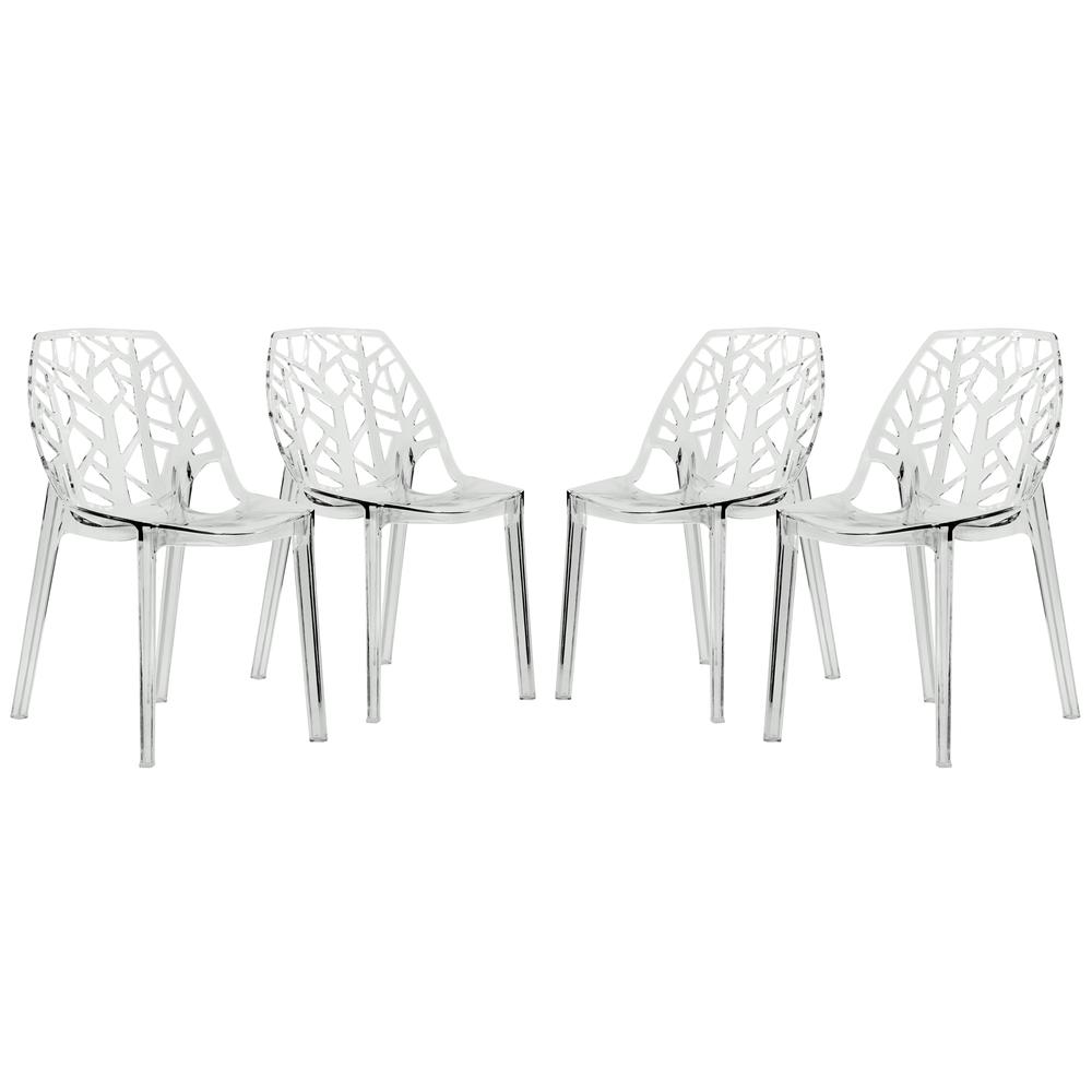 Cornelia Modern Spring Cut-Out Tree Design Stackable Dining Chair. Picture 8