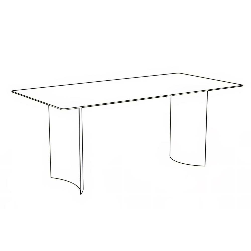 Modern Dining Table Black Stainless Steel Base, With 55 White Sintered Stone Top. Picture 5