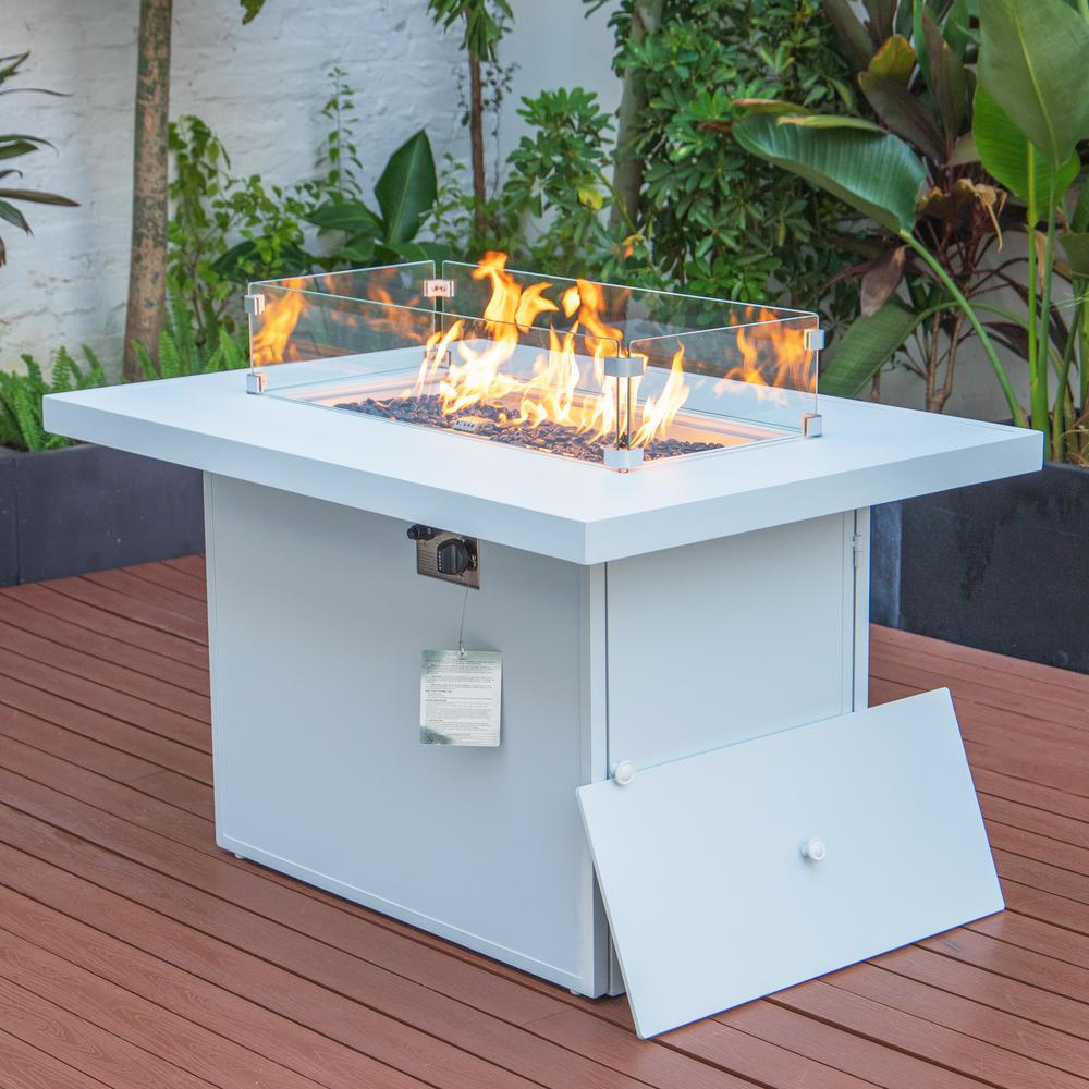 Chelsea Patio Modern Aluminum Propane Fire Pit Table. Picture 12