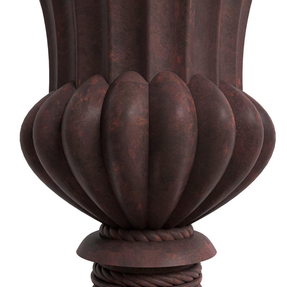 Lotus Series Poly Stone Planter in Brown, 20 Dia, 28 High. Picture 5