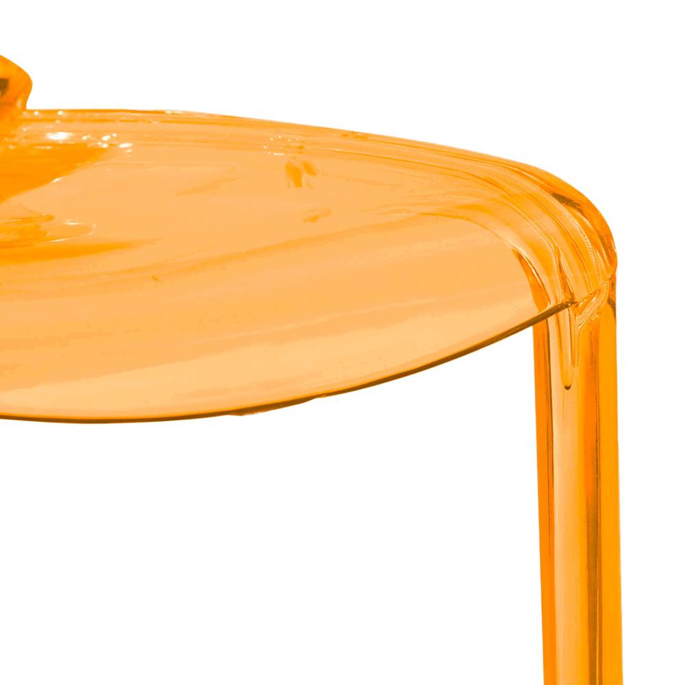 LeisureMod Murray Modern Dining Chair, Set of 4, Transparent Orange. Picture 6