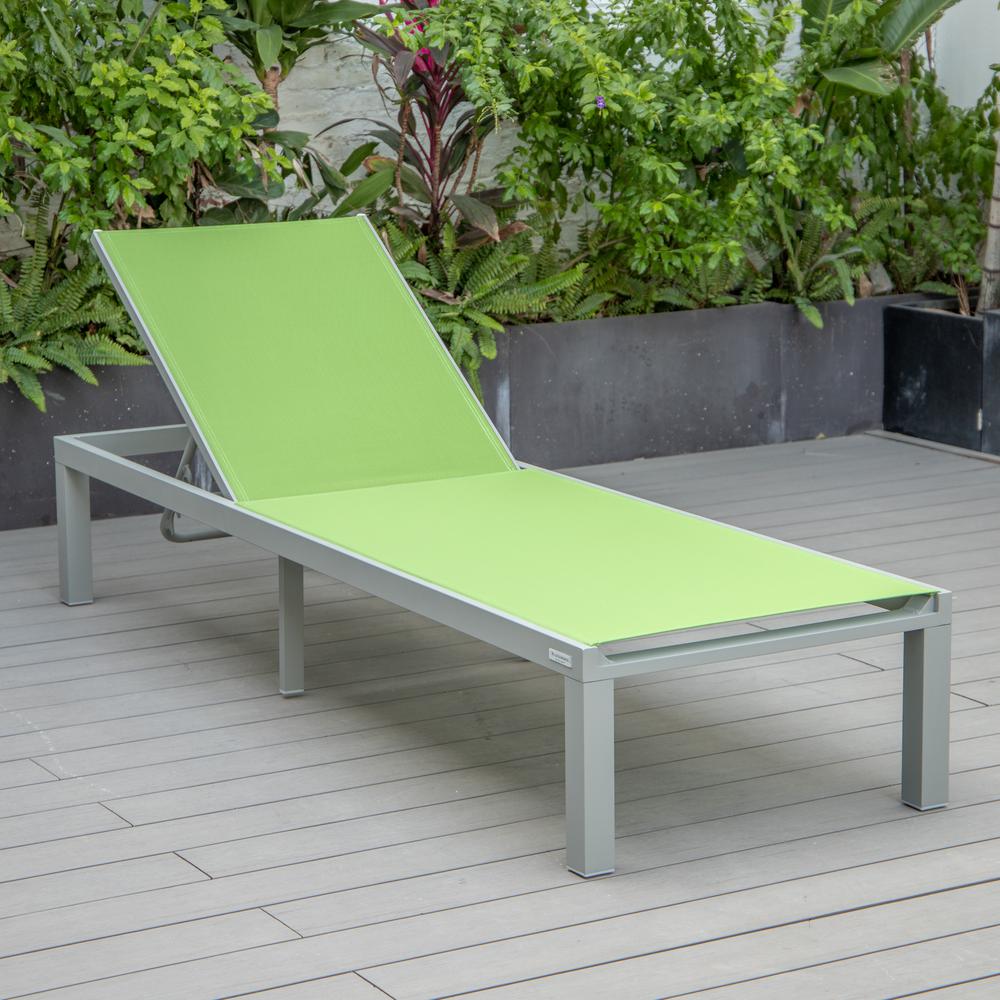 Marlin Patio Chaise Lounge Chair With Grey Aluminum Frame. Picture 7