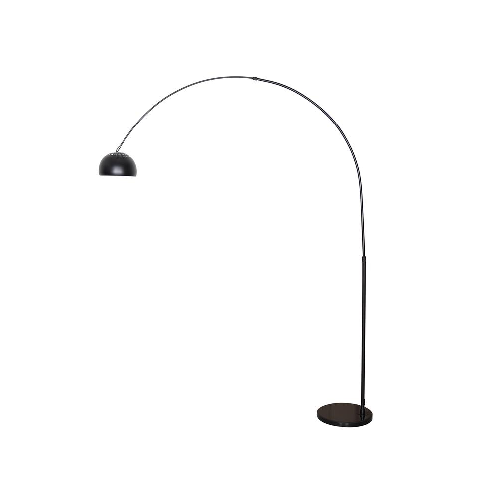Arched Floor Lamp 75.6" Height with Black Round Marble Base. Picture 1