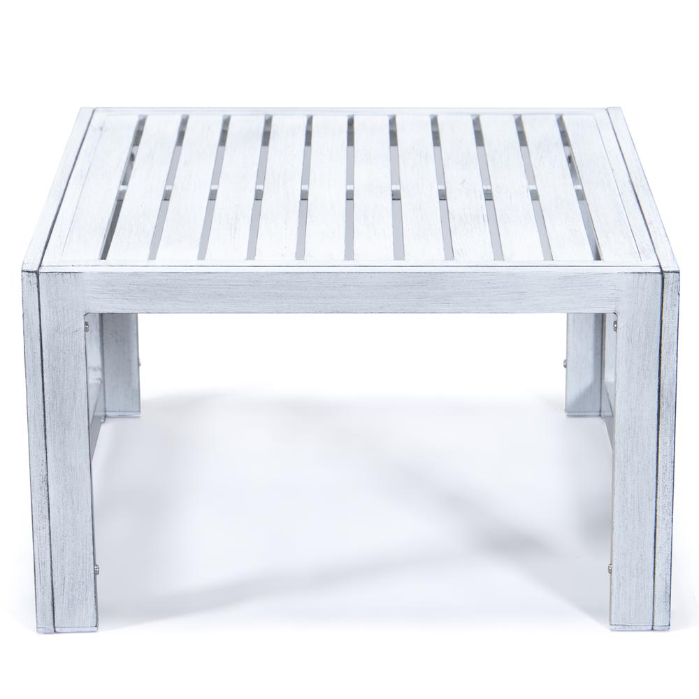 Chelsea Patio Coffee Table With Weathered Grey Aluminum. Picture 2