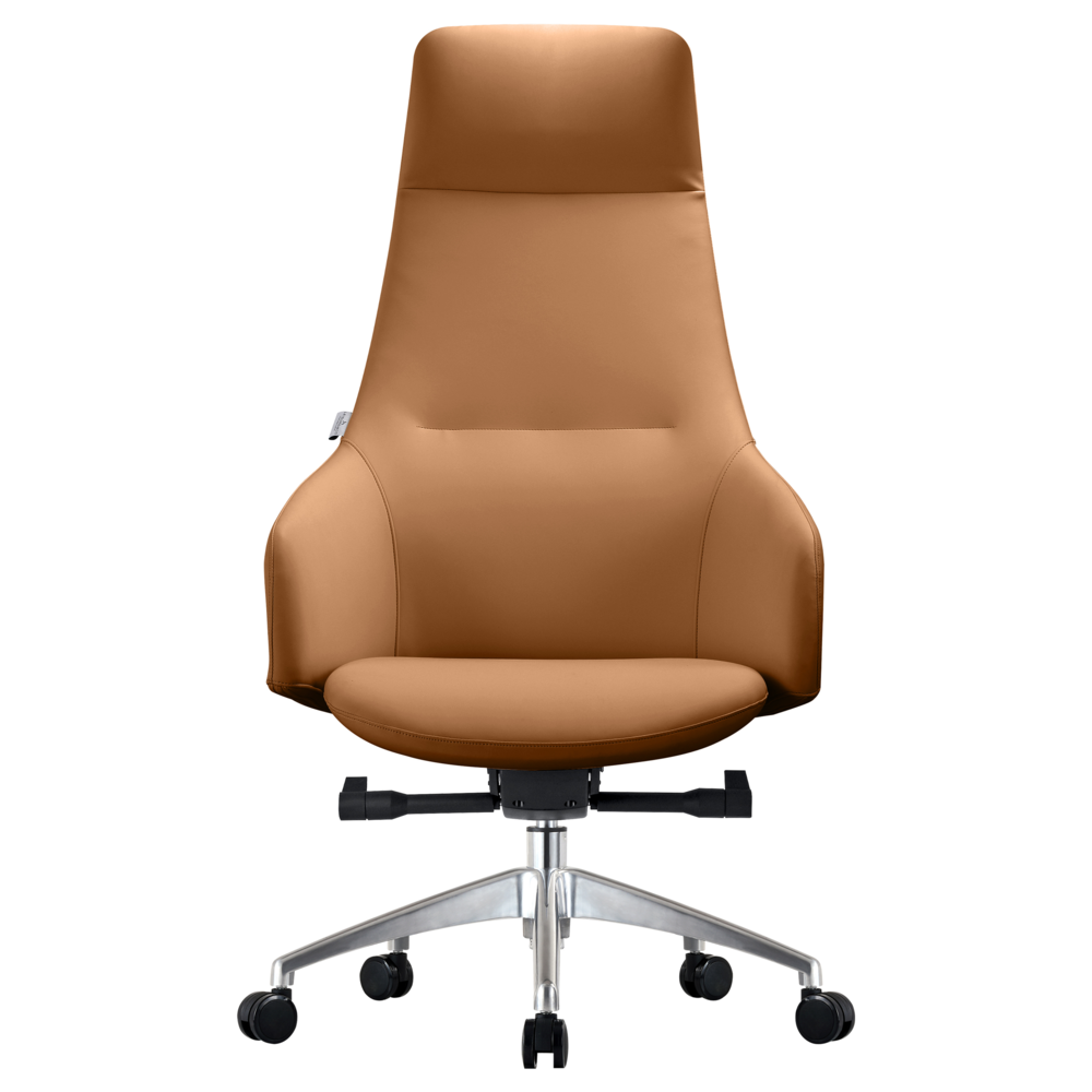 Celeste Series Office Tall Chair in Acorn Brown Leather. Picture 3