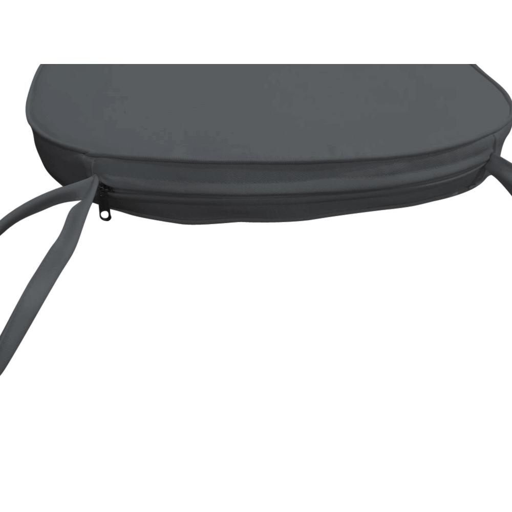 LeisureMod Modern Dining Chair Cushion Pads Dark Gray. Picture 3