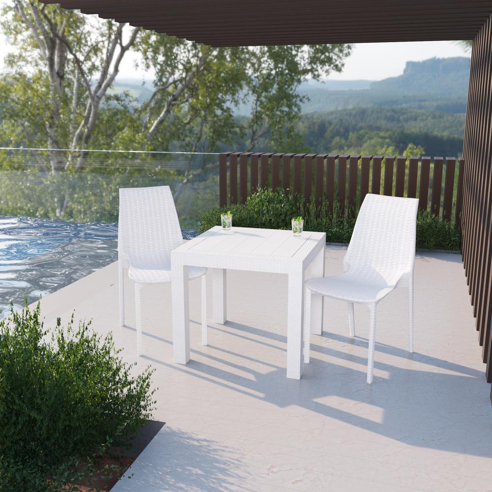 LeisureMod Kent Outdoor Dining Chair, Set of 2 KC19W2. The main picture.