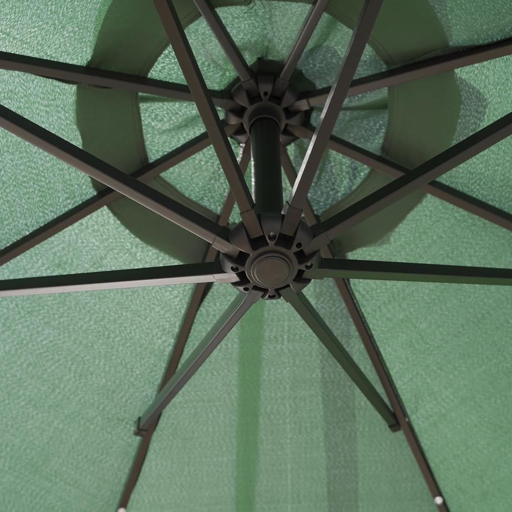 Outdoor 10 Ft Offset Cantilever Hanging Patio Umbrella With Solar Powered LED. Picture 3