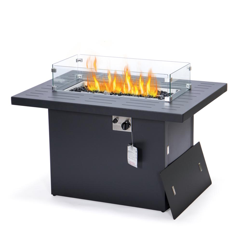 Chelsea Patio Modern Aluminum Propane Fire Pit Table. Picture 1