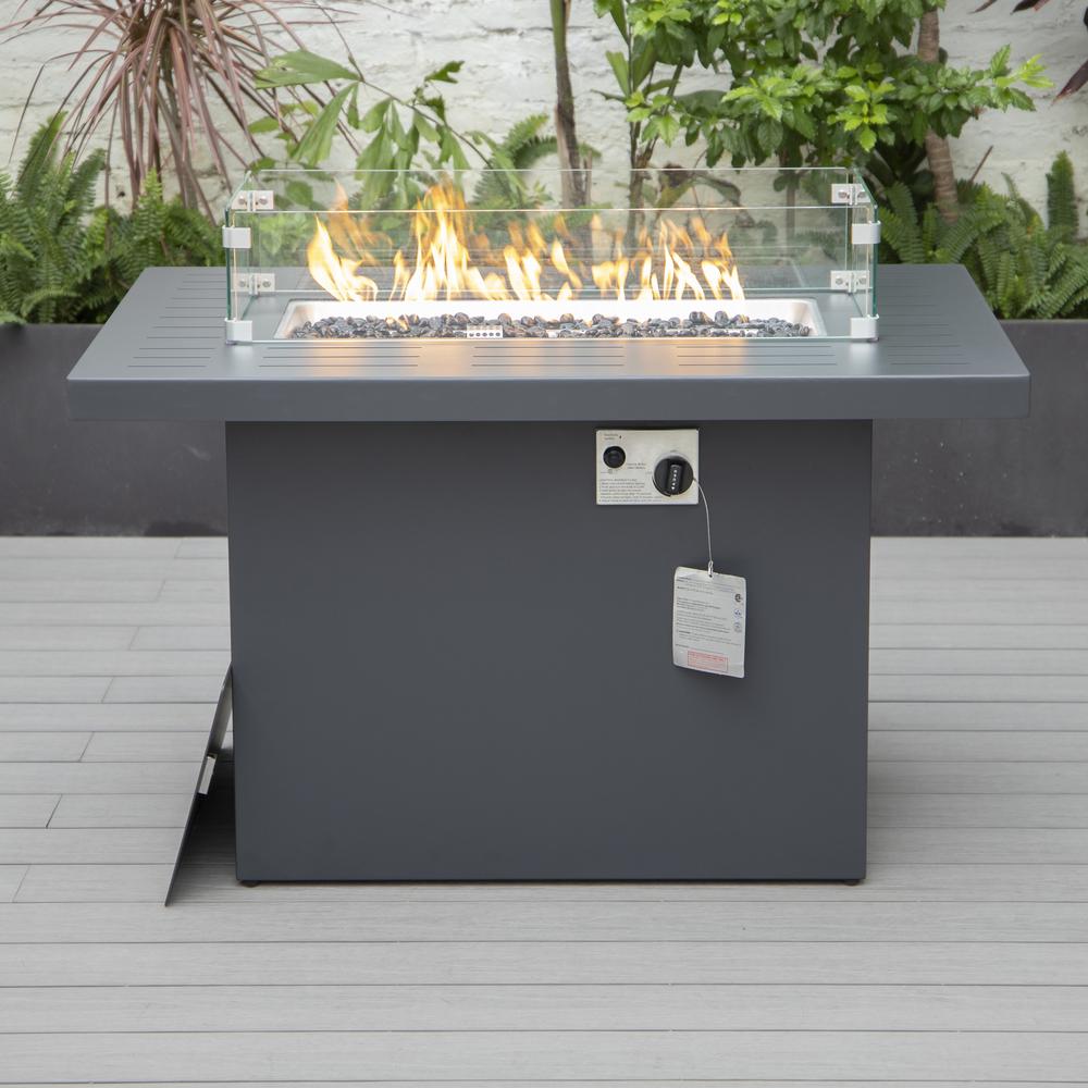 Chelsea Patio Modern Aluminum Propane Fire Pit Table. Picture 3