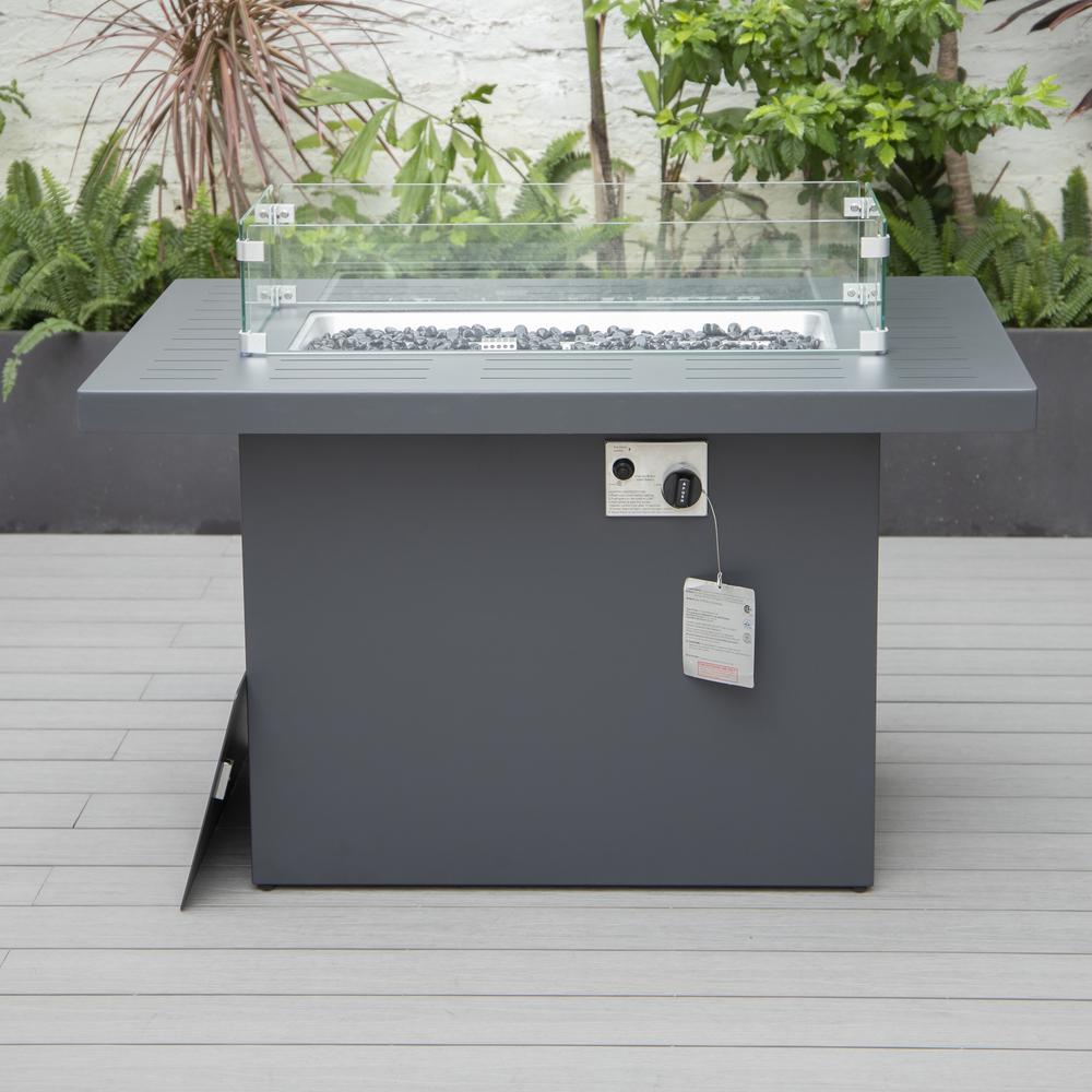 Chelsea Patio Modern Aluminum Propane Fire Pit Table. Picture 10