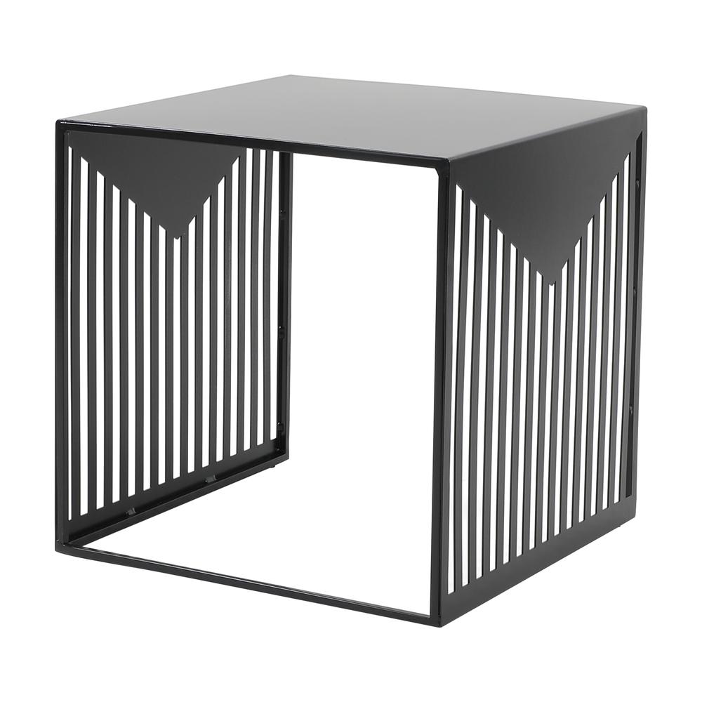 Cisco Modern Square Steel Side Table with Powder Coated Finish. Picture 3
