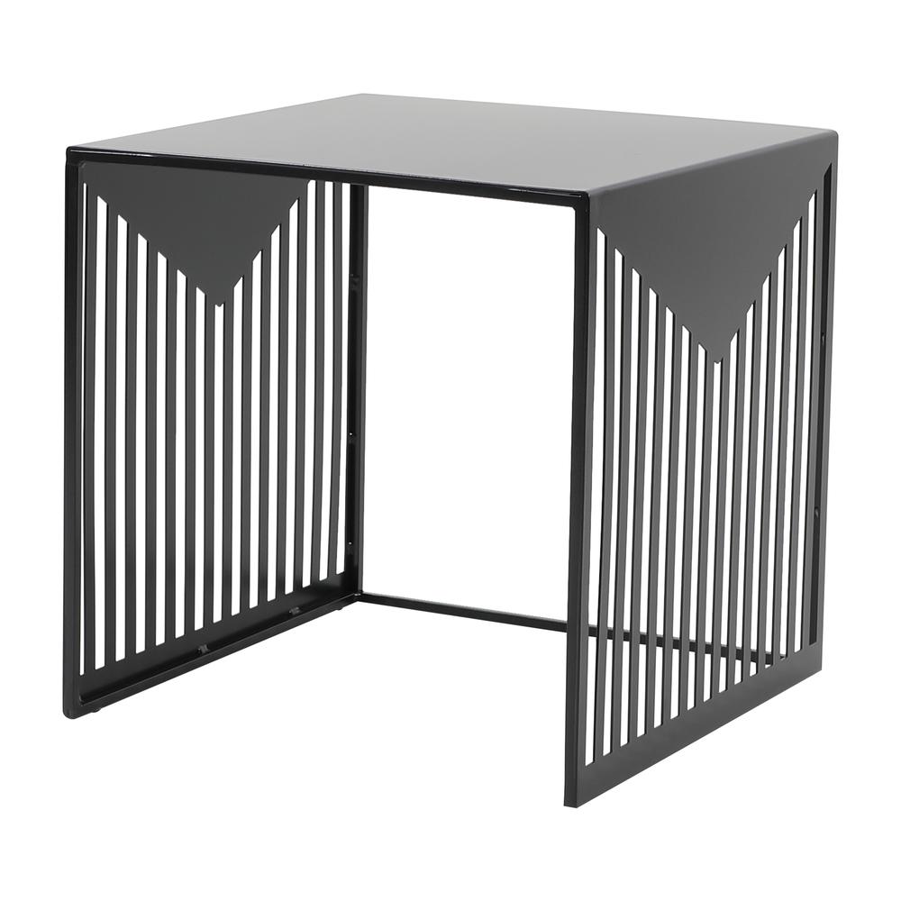 Cisco Modern Square Steel Side Table with Powder Coated Finish. Picture 4