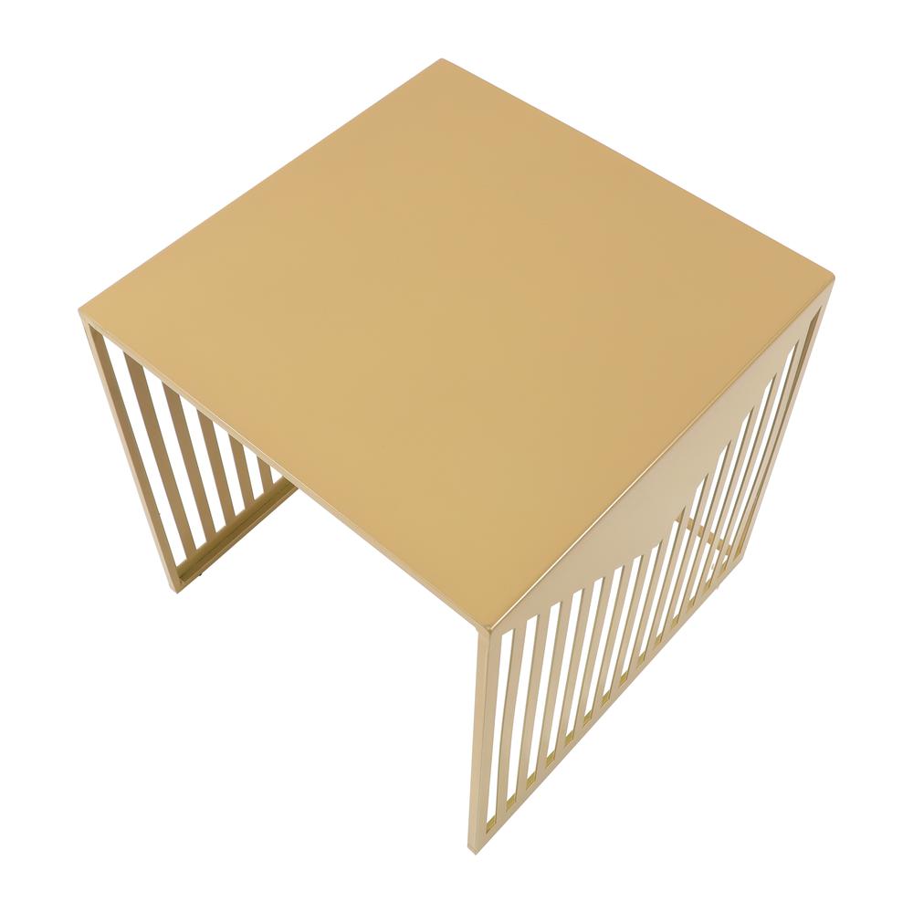 Cisco Modern Square Steel Side Table with Powder Coated Finish. Picture 6