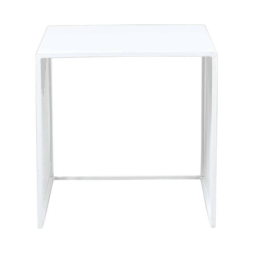 Cisco Modern Square Steel Side Table with Powder Coated Finish. Picture 9