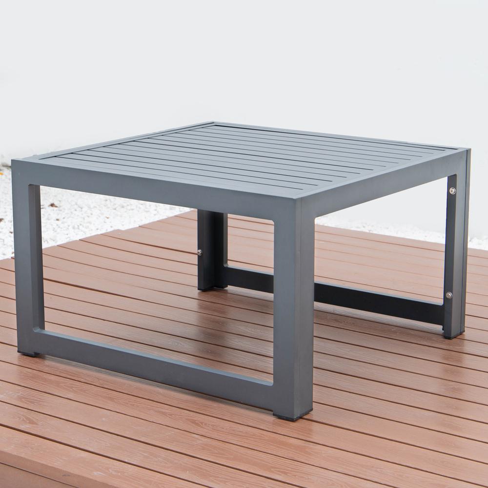 Chelsea Patio Coffee Table With Black Aluminum. Picture 3