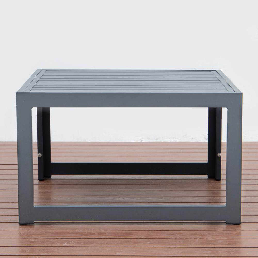 Chelsea Patio Coffee Table With Black Aluminum. Picture 4