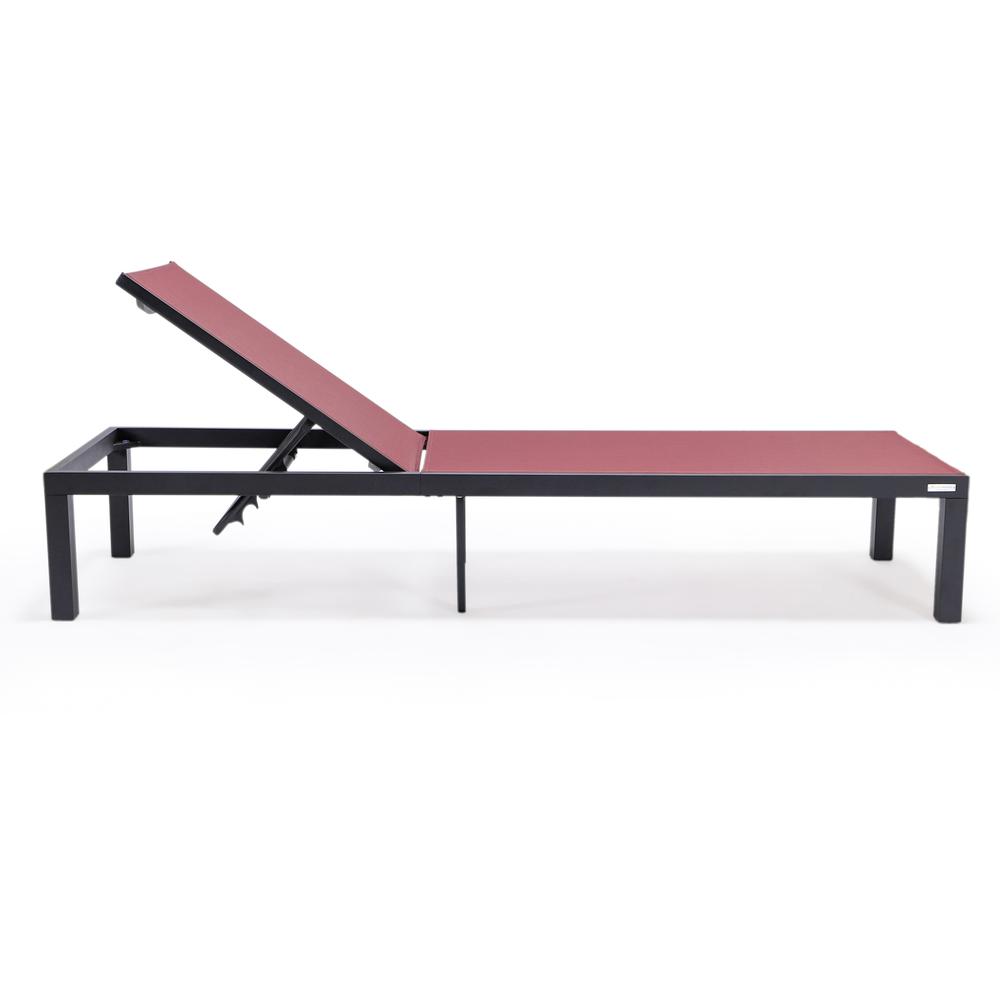 Marlin Patio Chaise Lounge Chair With Black Aluminum Frame. Picture 8