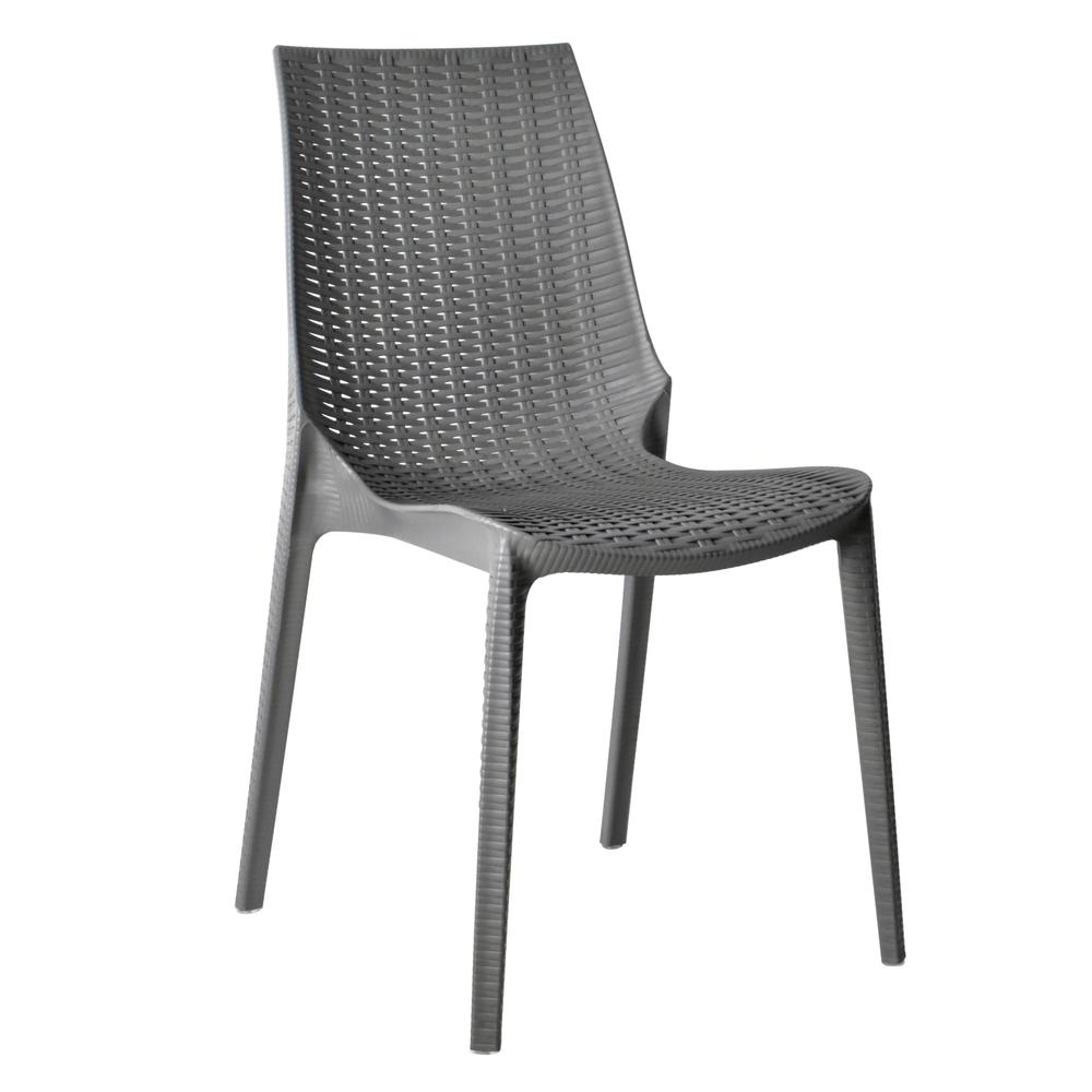 Kent Outdoor Patio Plastic Dining Chair. Picture 2