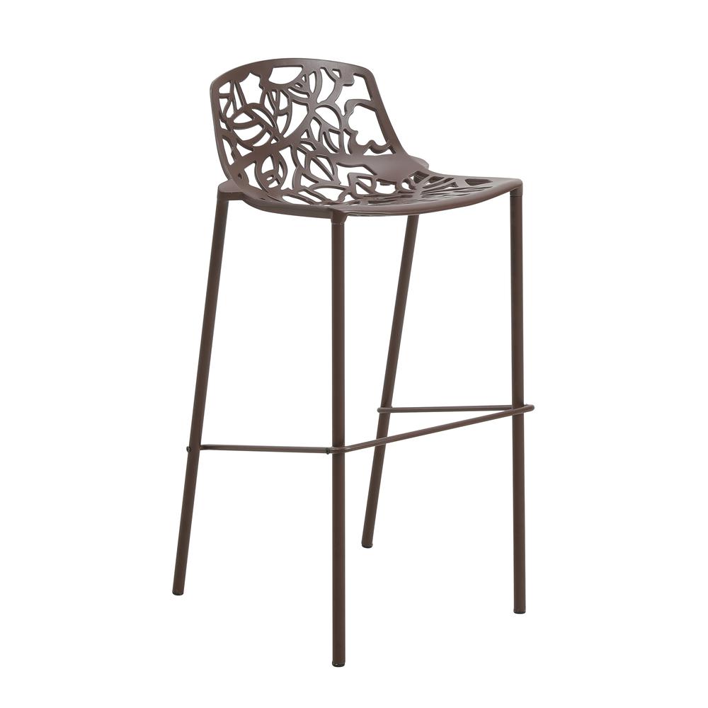 Aluminum Bar Stool with Powder Coated Frame and Footrest. Picture 1