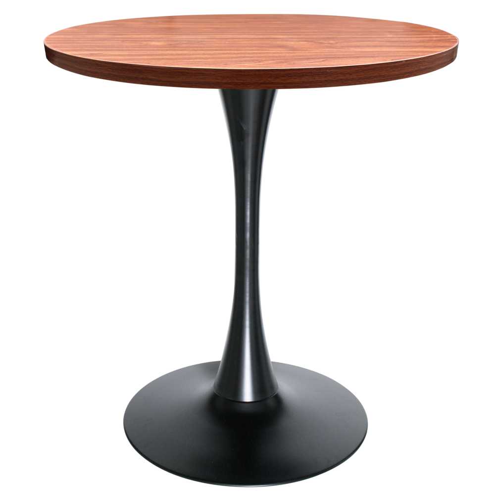 Bristol Dining table, Black Base with 27 Round Cognac Brown MDF top. Picture 2