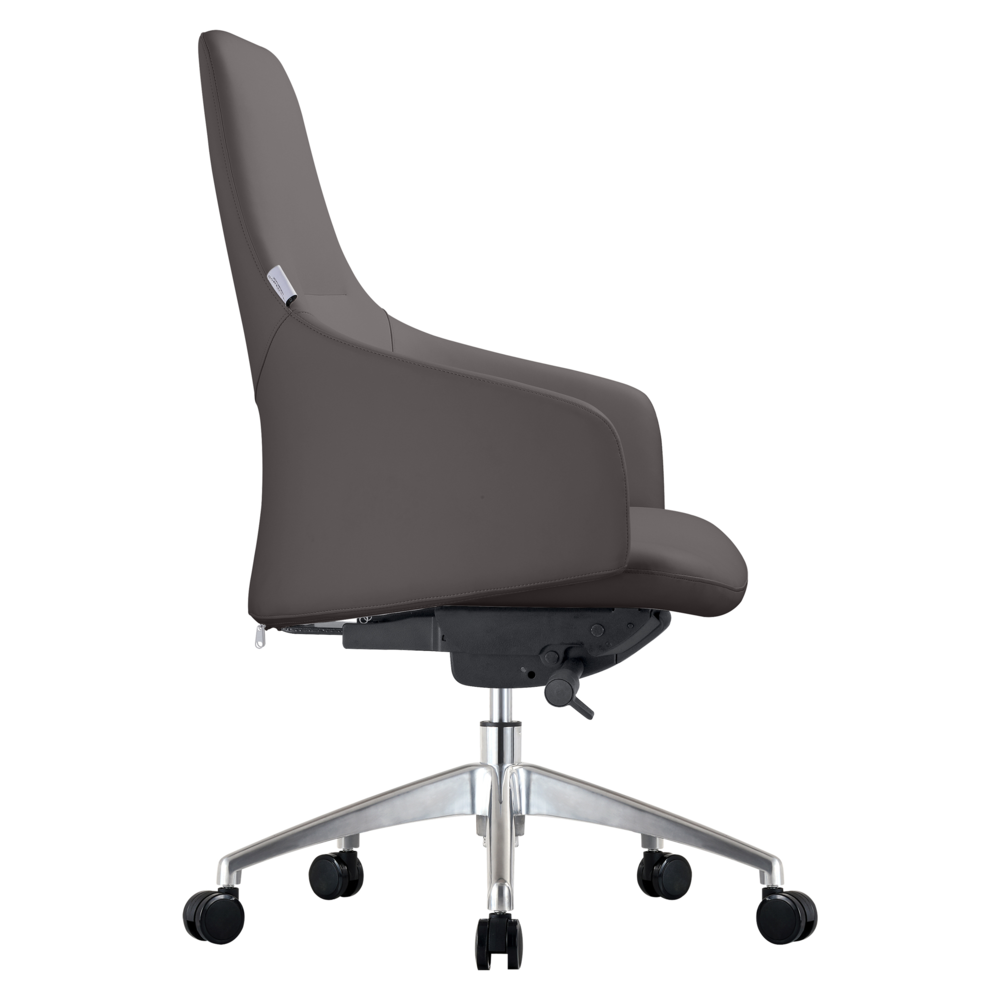 Celeste Series Office Chair in Grey Leather. Picture 6