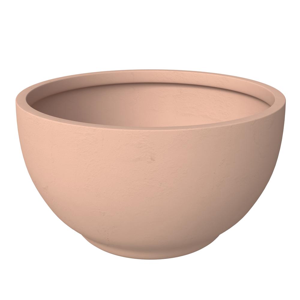 Grove Series Poly Stone Planter Set in Terracotta. Picture 5