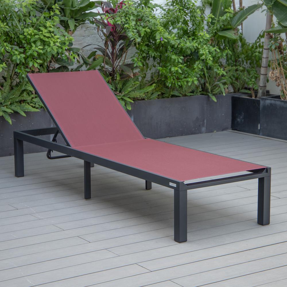 Black Aluminum Outdoor Patio Chaise Lounge Chair. Picture 21