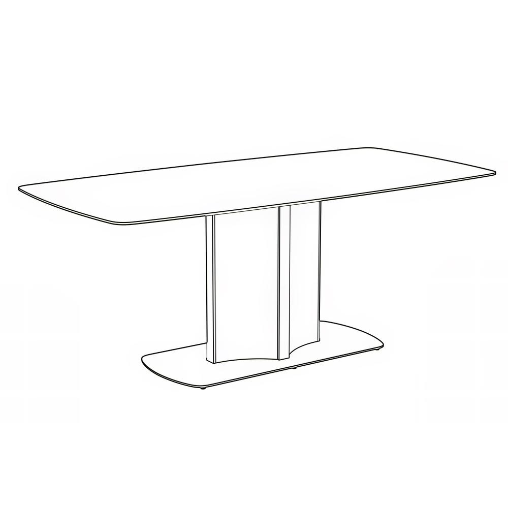 Modern Dining Table Black and Gold Base, With 55 White Sintered Stone Top. Picture 13