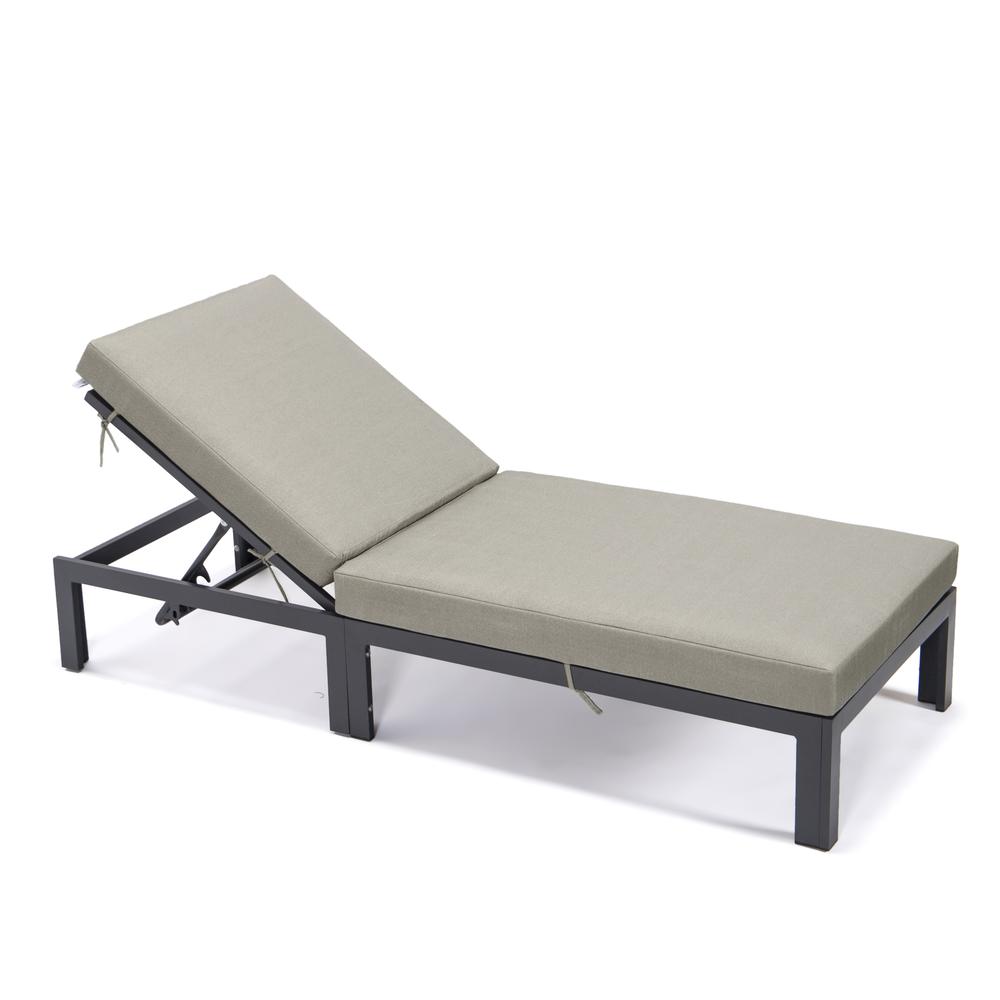 Chelsea Modern Outdoor Chaise Lounge Chair With Cushions. Picture 6