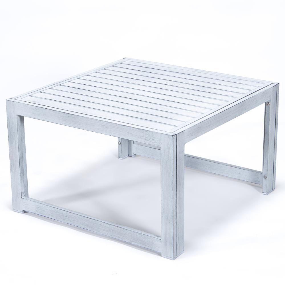 Chelsea Patio Coffee Table With Weathered Grey Aluminum. Picture 1