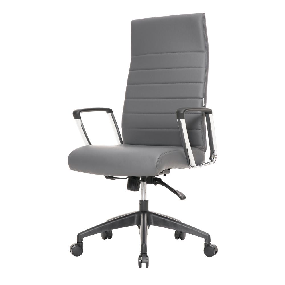 Hilton Modern High-Back Leather Office Chair. Picture 3